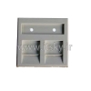 BRAND-REX 45mm x 45mm European Style Double Shuttered Module - Accepts 2 x RJ-45 Jack