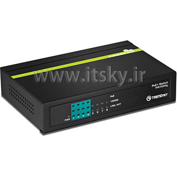 قیمت TRENDnet GREENnet Gigabit PoE+Switch 8-Port Model TPE-TG44g 