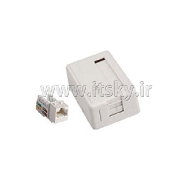 قیمت Unicom RJ-45 CAT-6A Shuttered Surface Socket