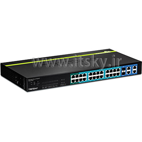 قیمت TRENDnet Gigabit Web Smart PoE+ Switch 24-Port model TPE-224WS