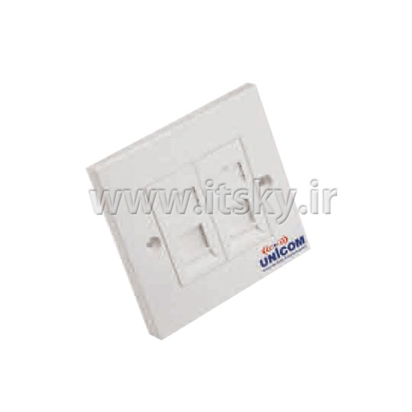 قیمت Unicom 2 Port Shuttered Face Plate