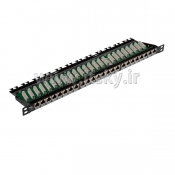 قیمت BRAND-REX Cat6Plus 24 Port Unscreened Patch Panel 1/2 U LSA IDC 568A/B Wired Black with cable management